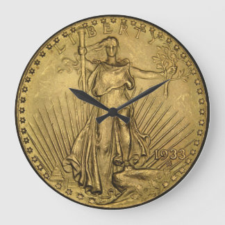 Reloj Redondo Grande Moneda de la libertad