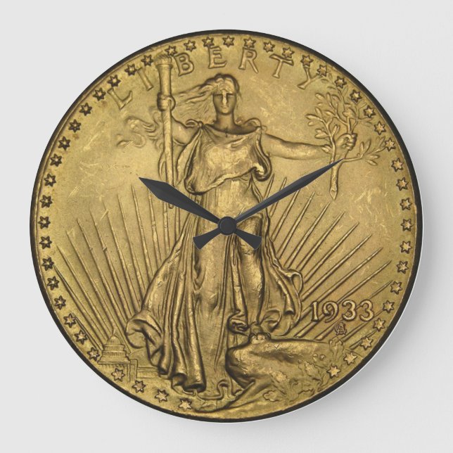 Reloj Redondo Grande Moneda de la libertad (Anverso)