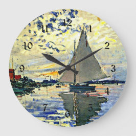 Reloj Redondo Grande Monet - Barco de vela en Le Petit Gennevilliers