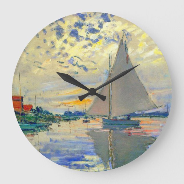 Reloj Redondo Grande Monet Sailboat en Le Petit-Gennevilliers (Anverso)