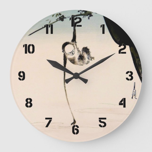 Reloj Redondo Grande Monkey and the Moon Reflection (Anverso)
