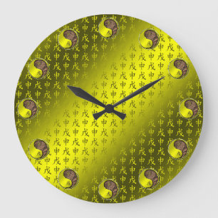 Reloj Redondo Grande Mono de Tierra