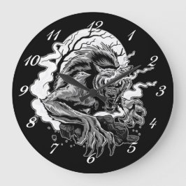Reloj Redondo Grande Monochrome Werewolf Moon