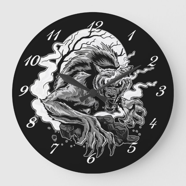 Reloj Redondo Grande Monochrome Werewolf Moon (Anverso)