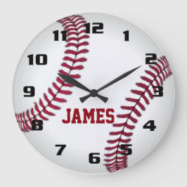 Reloj Redondo Grande Monograma Béisbol