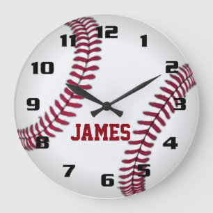 Reloj Redondo Grande Monograma Béisbol