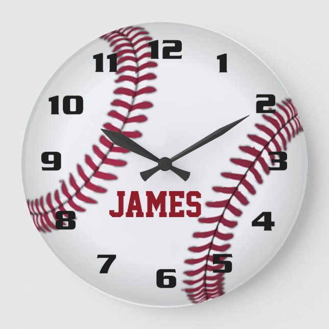 Reloj Redondo Grande Monograma Béisbol (Anverso)