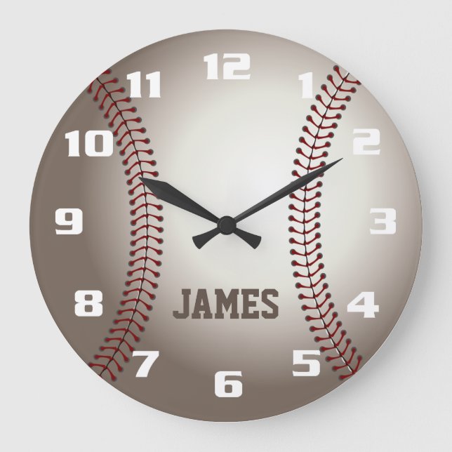 Reloj Redondo Grande Monograma Béisbol (Anverso)