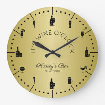 Monograma es Wine O’Clock elegante oro negro