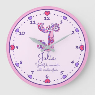 Reloj Redondo Grande Monograma J Juila