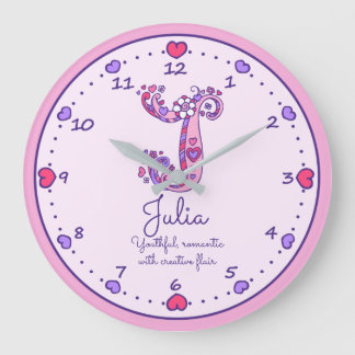 Reloj Redondo Grande Monograma J Juila