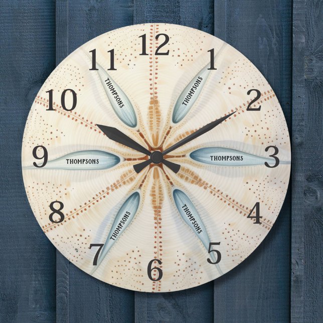 Reloj Redondo Grande Monograma moderno de diseño de deportes de béisbol (Subido por el creador)