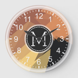 Reloj Redondo Grande Monograma moderno mosaico