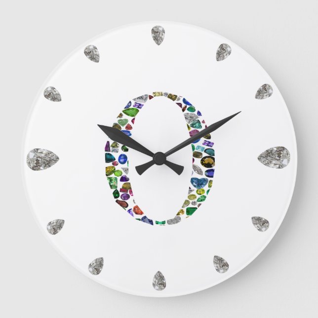 Reloj Redondo Grande Monograma 'O' (Anverso)