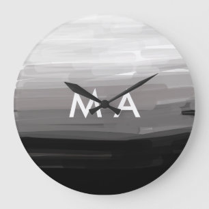 Reloj Redondo Grande Monograma simple añada su letra de nombre man mini