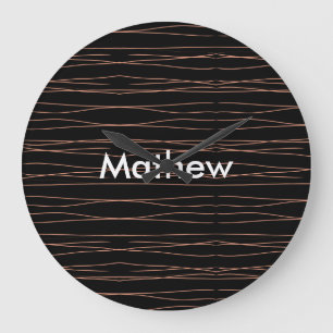 Reloj Redondo Grande Monograma simple añada su letra de nombre man mini