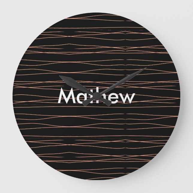 Reloj Redondo Grande Monograma simple añada su letra de nombre man mini (Anverso)