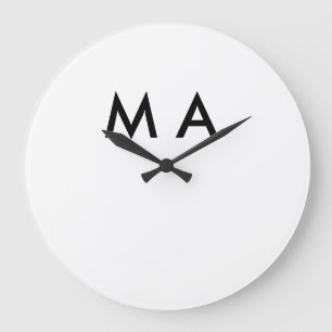 Reloj Redondo Grande Monograma simple añade tu letra nombre hombre mini