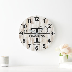 Reloj Redondo Grande Monograma T de Antigua Granja