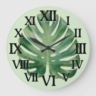 Reloj Redondo Grande Monstera Leaf