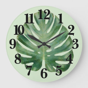 Reloj Redondo Grande Monstera Leaf