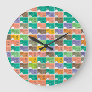 Reloj Redondo Grande Montaje del billete de tren