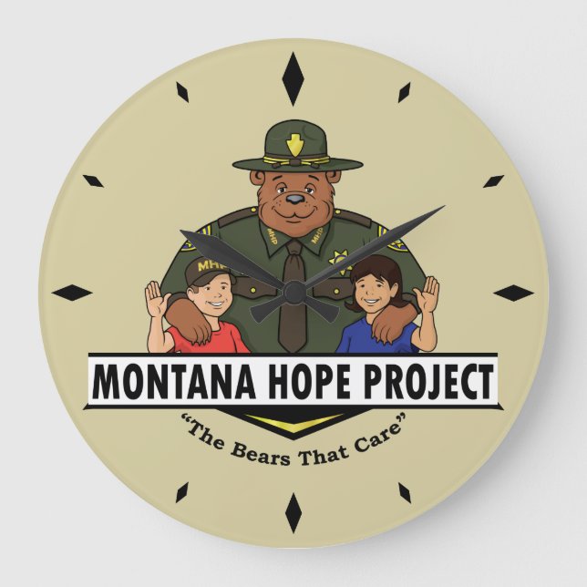 Reloj Redondo Grande Montana Hope Project clock (tan) (Anverso)