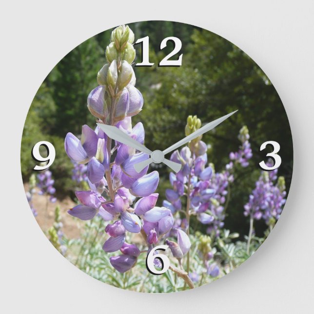 Reloj Redondo Grande Montaña Lupins en Yosemite (Anverso)