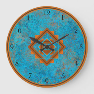 Reloj Redondo Grande Montaña suroeste Picos Turquesa