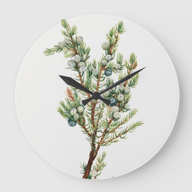 Reloj Redondo Grande Montañas Botánicas Sencillas (Anverso)