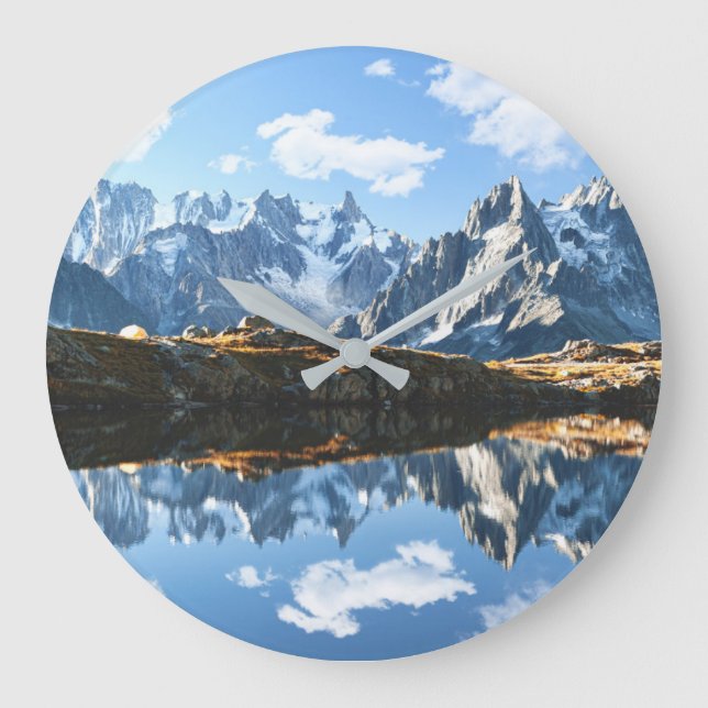 Reloj Redondo Grande Montañas | Mont Blanc Massif, Francia (Anverso)