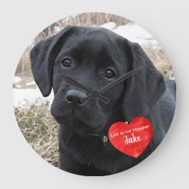 Reloj Redondo Grande Monumento a la fotografía mascota - Añadir la foto
