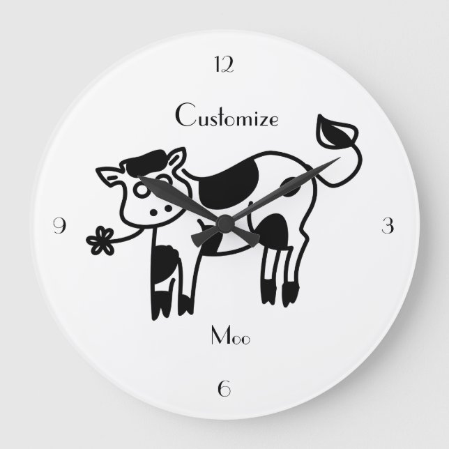 Reloj Redondo Grande Moo Cow Thunder_Cove (Anverso)