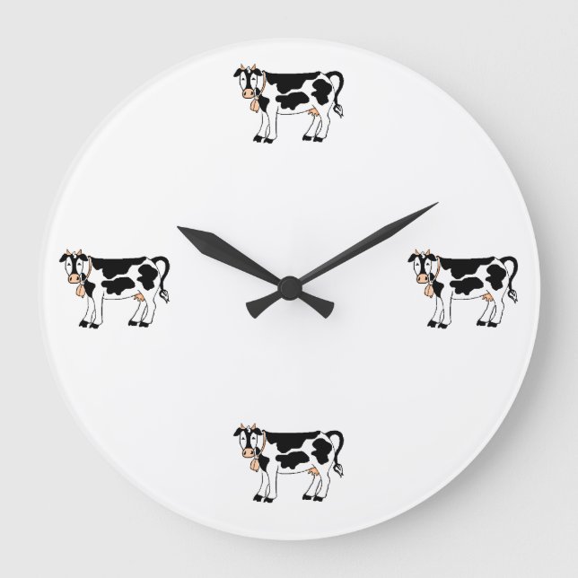 Reloj Redondo Grande Moo Cows (Anverso)