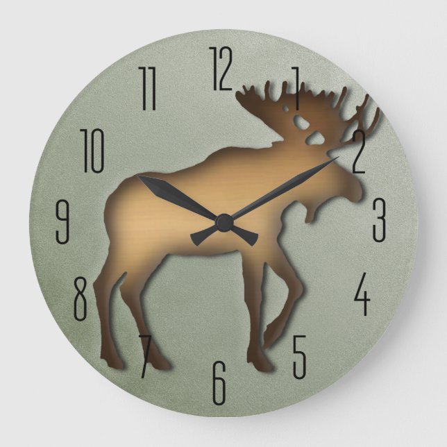 Reloj Redondo Grande Moose Clock (Anverso)