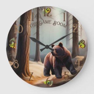 Reloj Redondo Grande Moreno rubio acuático Gran Oso