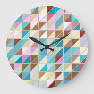 Reloj Redondo Grande Mosaic - Pastels and earth tones