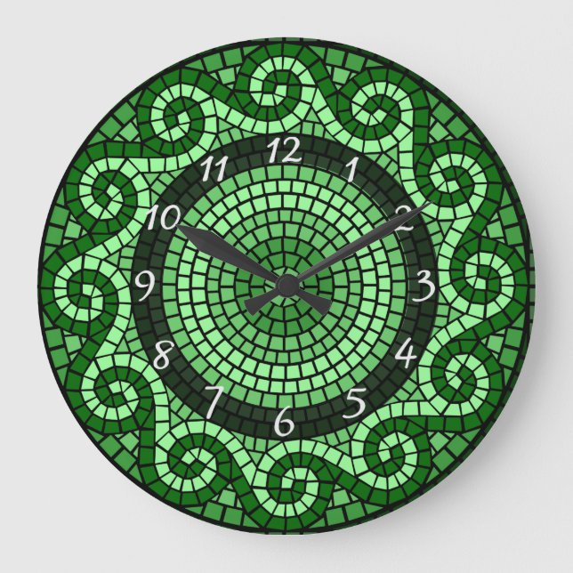 Reloj Redondo Grande Mosaico (Anverso)