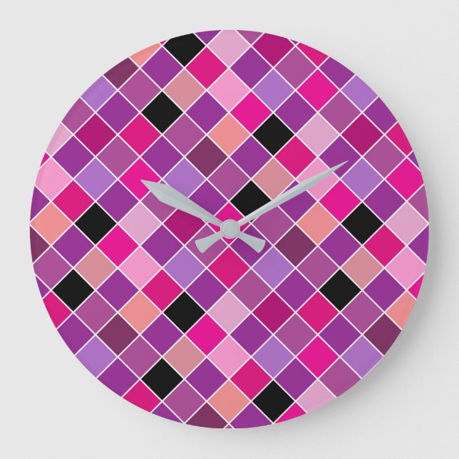 Reloj Redondo Grande Mosaico en vidrio 10 (Anverso)