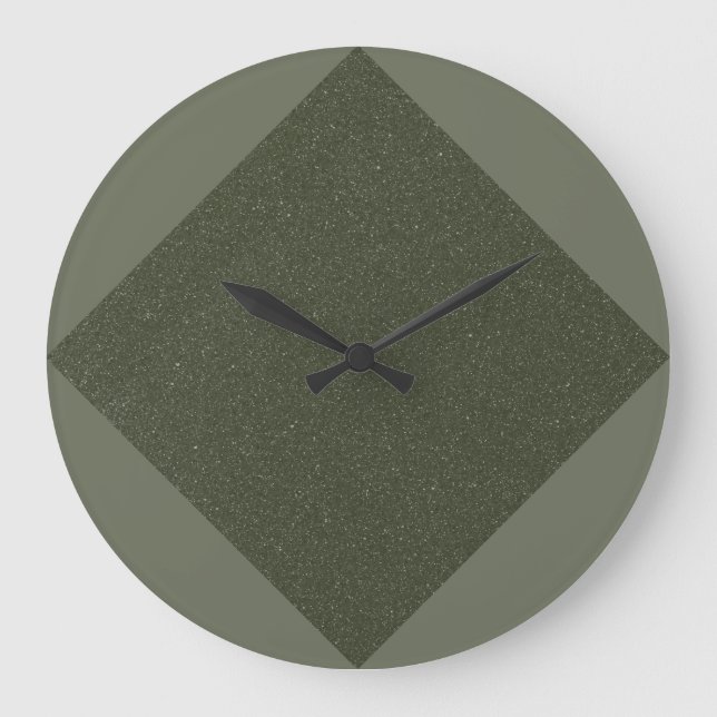Reloj Redondo Grande Moss Green Diamond Wall Clock (Anverso)
