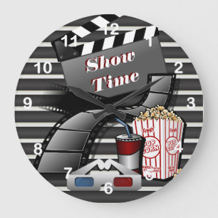 Reloj Redondo Grande Mostrar cine de tiempo
