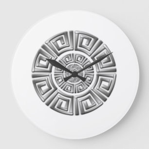 Reloj Redondo Grande Motif del círculo griego