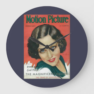 Reloj Redondo Grande Motion Picture February 1931 Gloria Swanson cover