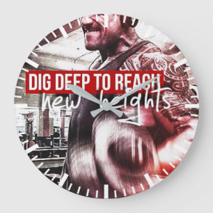 Reloj Redondo Grande Motivación de entrenamiento