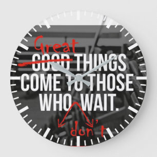 Reloj Redondo Grande Motivación de entrenamiento