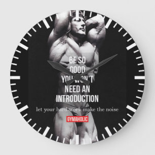 Reloj Redondo Grande Motivación de gimnasio y fitness - Construcción de