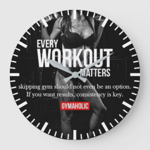 Reloj Redondo Grande Motivación de la mujer - Cada entrenamiento import