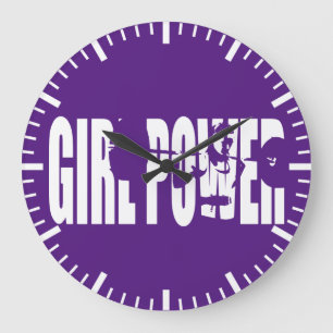 Reloj Redondo Grande Motivación de levantamiento de pesas de mujeres - 