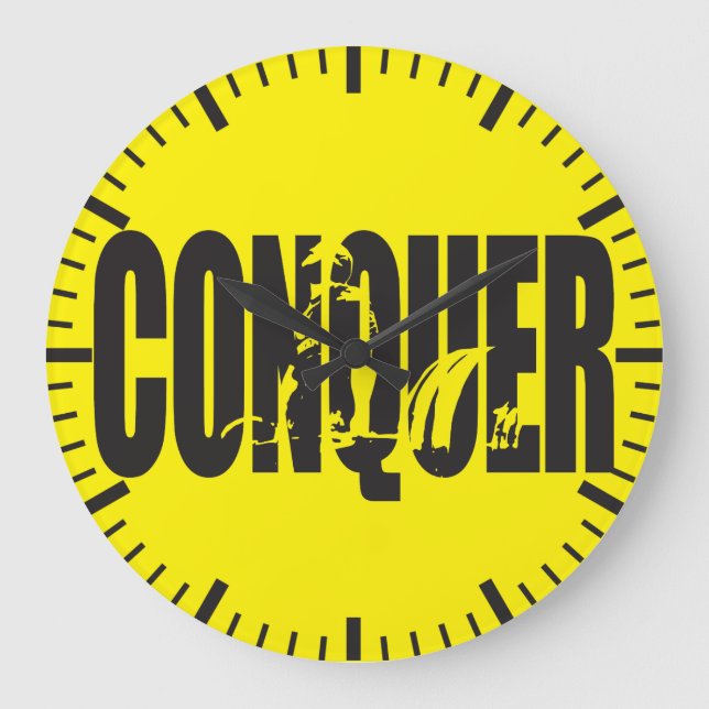 Reloj Redondo Grande Motivación de Levantamiento de Peso - CONQUISTAR (Anverso)