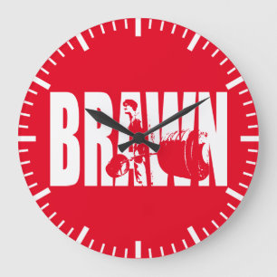 Reloj Redondo Grande Motivación "Levantamiento de peso" - BRAWN